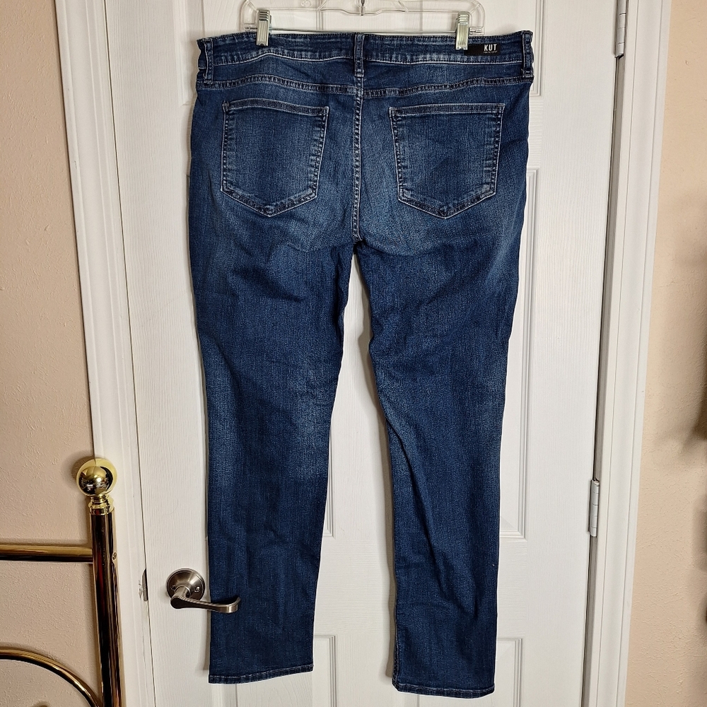 Kut from the Kloth Catherine Slouchy Boyfriend Jeans - Dark Blue Wash 16